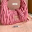 Miu Miu Wander Hobo Mini Bag in Begonia Pink Matelasse Leather