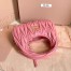 Miu Miu Wander Hobo Mini Bag in Begonia Pink Matelasse Leather