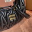 Miu Miu Wander Hobo Mini Bag in Black Matelasse Leather