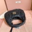 Miu Miu Wander Hobo Mini Bag in Black Matelasse Leather