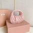 Miu Miu Wander Hobo Mini Bag in Powder Pink Matelasse Leather