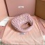 Miu Miu Wander Hobo Mini Bag in Powder Pink Matelasse Leather