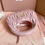 Miu Miu Wander Hobo Mini Bag in Powder Pink Matelasse Leather