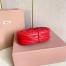 Miu Miu Wander Hobo Mini Bag in Red Matelasse Leather
