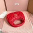 Miu Miu Wander Hobo Mini Bag in Red Matelasse Leather