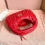 Miu Miu Wander Hobo Mini Bag in Red Matelasse Leather