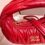 Miu Miu Wander Hobo Mini Bag in Red Matelasse Leather
