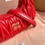 Miu Miu Wander Hobo Mini Bag in Red Matelasse Leather