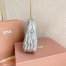 Miu Miu Wander Hobo Mini Bag in Silver Matelasse Leather