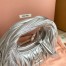 Miu Miu Wander Hobo Mini Bag in Silver Matelasse Leather