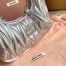 Miu Miu Wander Hobo Mini Bag in Silver Matelasse Leather