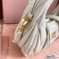 Miu Miu Wander Hobo Mini Bag in White Matelasse Leather