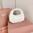 Miu Miu Wander Hobo Mini Bag in White Matelasse Leather