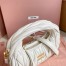 Miu Miu Wander Hobo Mini Bag in White Matelasse Leather