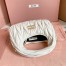 Miu Miu Wander Hobo Mini Bag in White Matelasse Leather