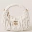 Miu Miu Wander Hobo Mini Bag in White Matelasse Leather