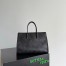 Bottega Veneta Barbara Bag in Black Intrecciato Lambskin