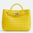 Bottega Veneta Andiamo Small Bag in Sulfur Intrecciato Lambskin
