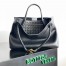 Bottega Veneta Medium Andiamo Bag in Black Smooth Calfskin