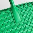 Bottega Veneta Cabat Mini Bag In Green Intrecciato Lambskin