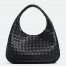 Bottega Veneta Campana Medium Bag in Black Intrecciato Lambskin