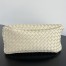 Bottega Veneta Campana Medium Bag in Sea Salt Intrecciato Lambskin