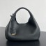 Bottega Veneta Campana Large Bag in Black Caflskin