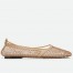 Bottega Veneta Stretch Ballerina Flats In Beige Mesh