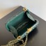 Bottega Veneta Knot Clutch with Chain in Green Intrecciato Lambskin