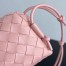 Bottega Veneta Concert Pouch in Pink Intrecciato Lambskin