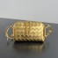 Bottega Veneta Concert Pouch in Gold Intrecciato Lambskin
