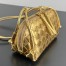 Bottega Veneta Concert Pouch in Gold Intrecciato Lambskin