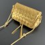 Bottega Veneta Concert Pouch in Gold Intrecciato Lambskin