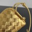 Bottega Veneta Concert Pouch in Gold Intrecciato Lambskin