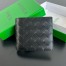 Bottega Veneta Bi-fold Coin Purse Wallet in Black Intrecciato Calfskin