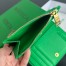 Bottega Veneta Small Bi-Fold Wallet in Green Intrecciato Lambskin