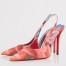 Christian Louboutin Miss Z Slingback Pumps 100mm in Peonies Printed Fabric