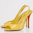 Christian Louboutin Sofia Z Slingback Pumps 100mm in Yellow Patent Leather