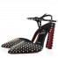 Christian Louboutin Condora Riviera Spikes 100mm Pumps in Black Lambskin