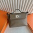 Hermes 24/24 Mini 21 Handmade Bag in Taupe Evercolor Leather