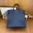 Hermes Birkin HAC 40 Handmade Bag in Blue Nuit Clemence Leather