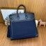Hermes HAC Cargo Birkin 40 Handmade Bag in Blue Nuit Toile