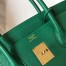 Hermes Malachite Clemence Birkin 35cm Bag