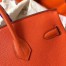 Hermes Orange Birkin 35cm Clemence Handmade Bag