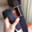 Hermes H d'Ancre Reversible Belt In Sapphire/Ardoise Leather