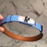 Hermes Kelly Belt In Blue Epsom Leather