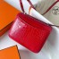 Hermes Constance 18 Handmade Bag In Red Shiny Alligator Leather 