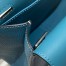 Hermes Halzan 25 Bag in Blue Jean Clemence Leather