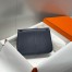 Hermes Halzan 25 Bag in Blue Nuit Clemence Leather