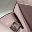Hermes Halzan 25 Bag in Mauve Pale Clemence Leather
